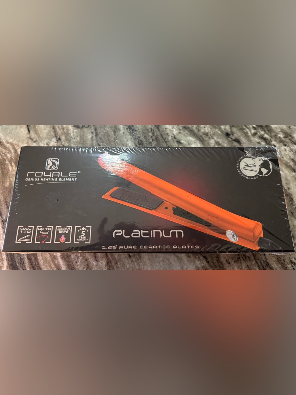 Platinum 1.85" Ceramic Hair Straightener - Orange